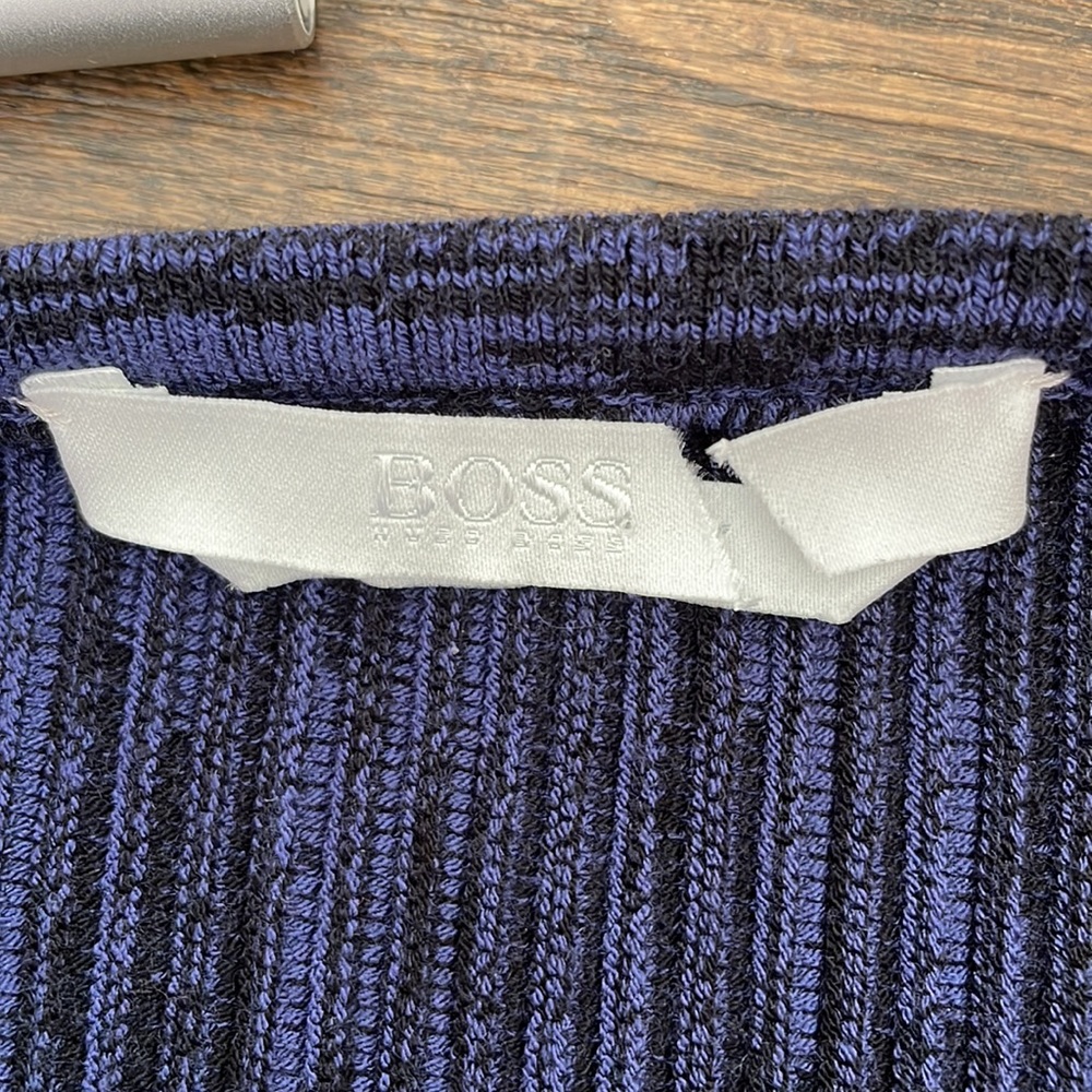 Hugo Boss Ribbed Long Cardigan Jacket - Picture 6 of 10